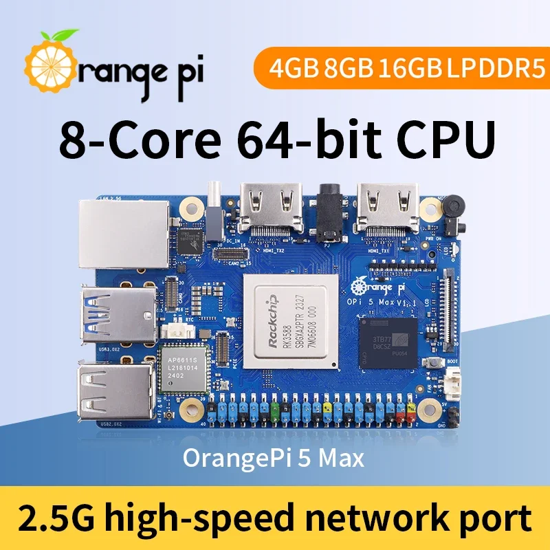 오렌지 파이 5 맥스 8GB / 16GB RAM 싱글  - Orange Pi 5 Max Rk3588 리뷰 및 가격