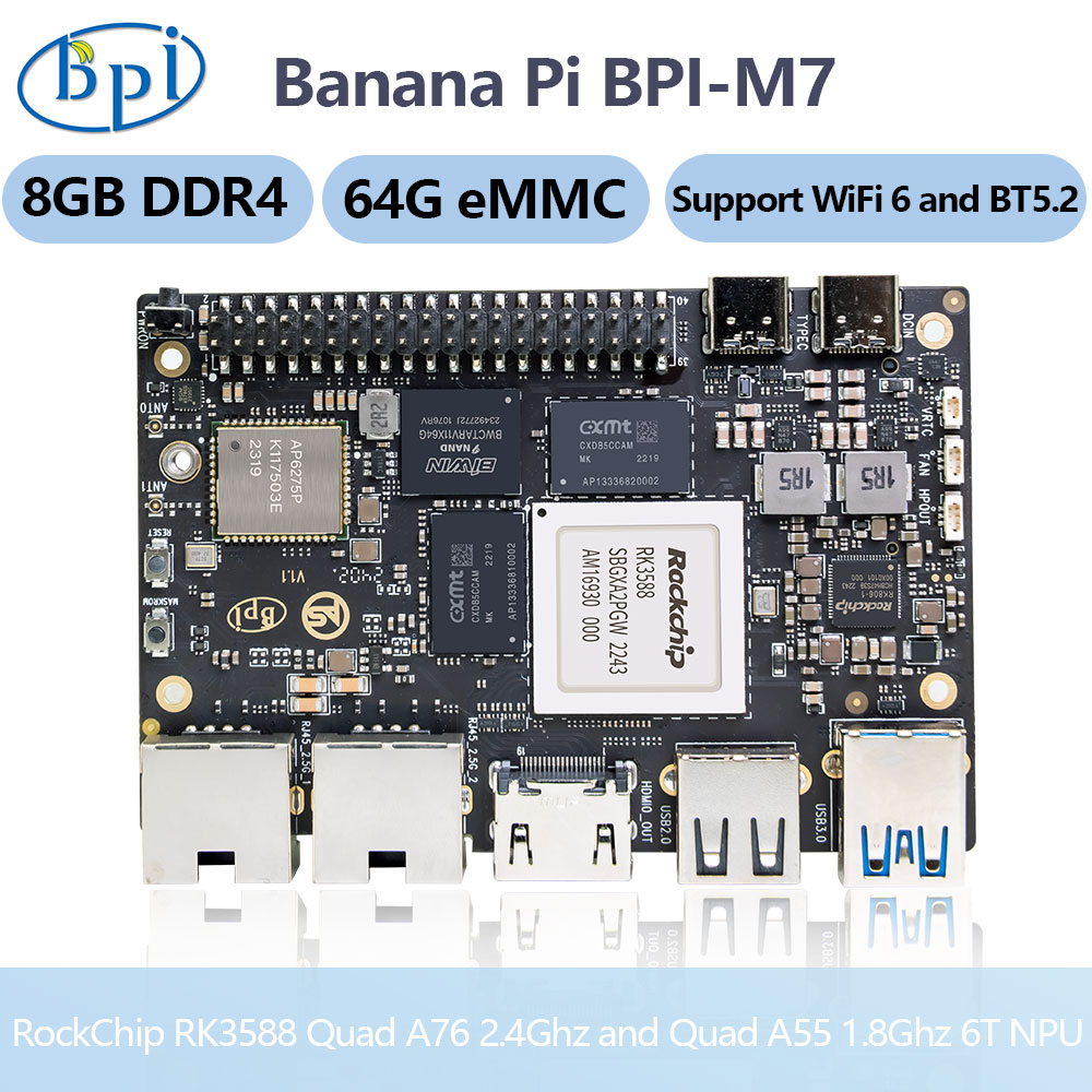 바나나 파이 BPI-M7 RockChip RK3588  - Banana Pi Bpi M7 Rk3588 리뷰 및 가격
